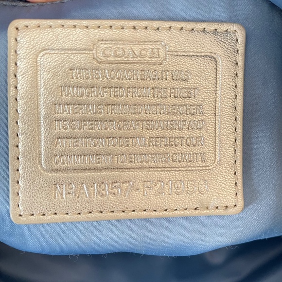 Coach Daisy Madras Plaid Glam Signature Tote Shoulder Bag - Picture 13 of 16